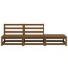 vidaXL 3 Piece Garden Lounge Set Honey Brown Solid Pinewood