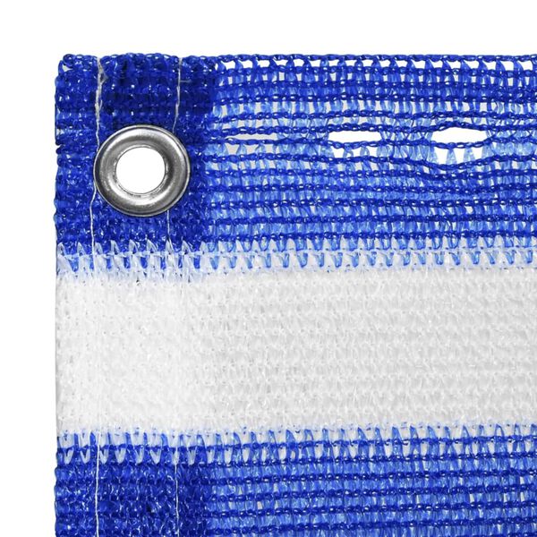 vidaXL Balcony Screen Blue and White 75x300 cm HDPE