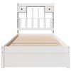vidaXL Bookcase Bed without Mattress White 90x200cm Solid Wood Pine