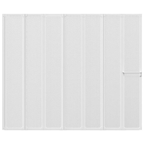 Shower Bath Screen Wall 140 x 168 cm 7 Panels Foldable with Towel Rack