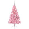 vidaXL Artificial Pre-lit Christmas Tree with 150 LEDs Pink 120 cm PVC