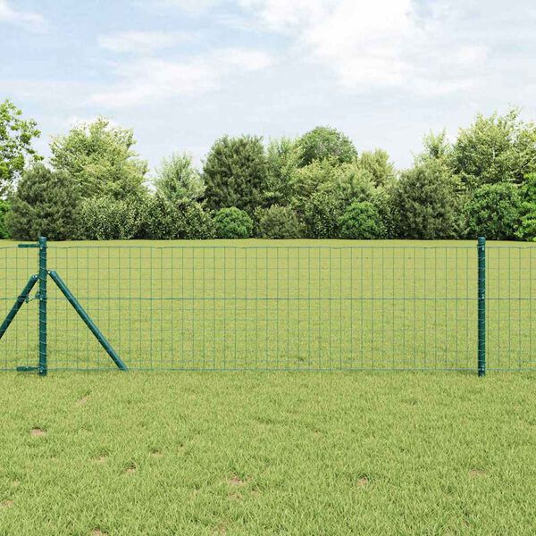 vidaXL Euro Fence Green 0.4 x 10 m PVC-coated iron