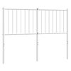 vidaXL Metal Replace Headboard White 120 cm