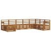 vidaXL Outdoor Sofa Set 8 pcs Natural Solid Acacia Wood