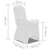 vidaXL Stretch Chair Cover 4 pcs White