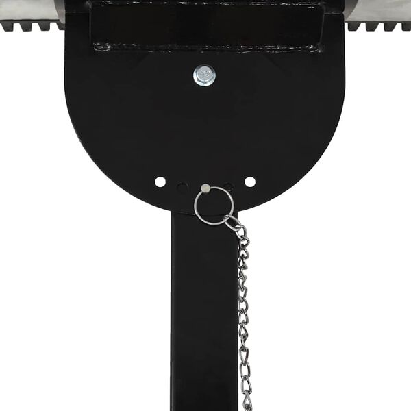 vidaXL Manual Snowplough with Wheels 100x44 cm