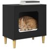 vidaXL Cat House Black 51 x 30 x 52 cm Engineered Wood