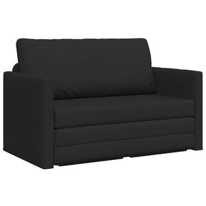 vidaXL 2-Seater Folding Sofa Bed Black 124 x 71 x 78 cm Fabric