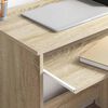 vidaXL Desk with Shelf Sonoma Oak 120.5 x 44 x 88.5 cm Engineered Wood