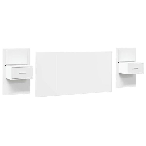 vidaXL Bed Headboard with Cabinets White 160 cm Engineered Wood