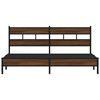 vidaXL Metal Bed Frame without Mattress Brown Oak 180x200 cm Super King