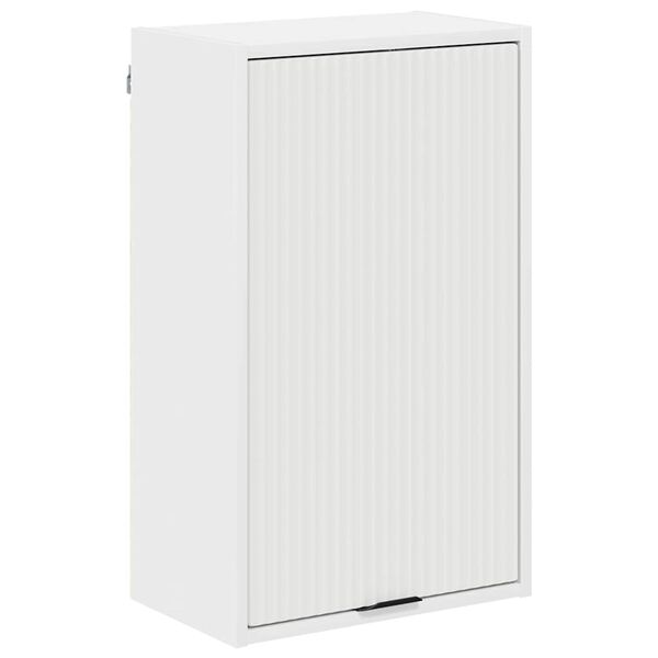 vidaXL Bathroom Cabinet Wall-mounted with Door White 39 x 23.5 x 65 cm