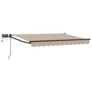vidaXL Manual Retractable Awning with LEDs 2.5 x 2 m