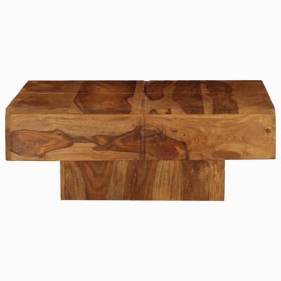 idaXL Coffee Table 80x80x30 cm Solid Wood Acacia