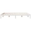 vidaXL Extra Long Bed Frame without Mattress White 160x210 cm Solid Wood Pine