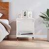 vidaXL Bedside Cabinet High Gloss White 40x35x50 cm Engineered Wood