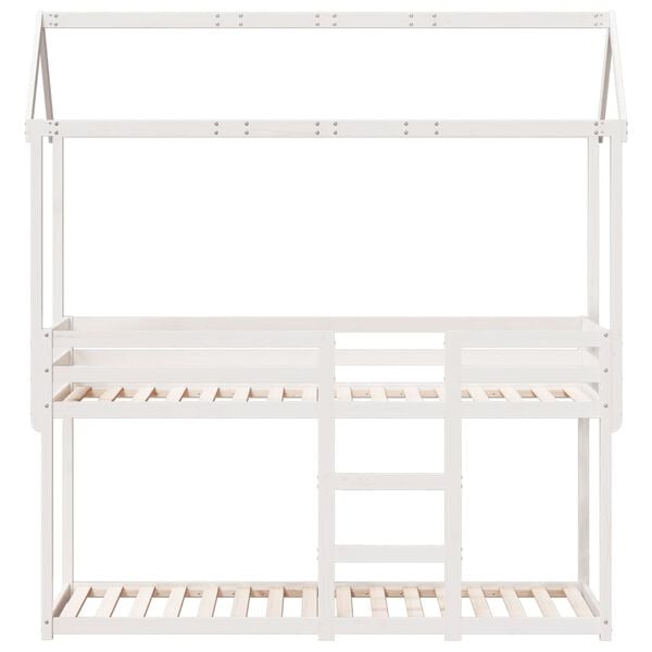 vidaXL Bunk Bed without Mattress White 90x200 cm Solid Wood Pine