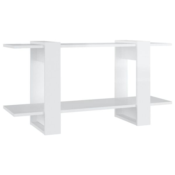 vidaXL Book Cabinet High Gloss White 100x30x51 cm Engineered Wood