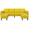 vidaXL Sofa Set Yellow Velvet