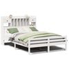 vidaXL Bookcase Bed without Mattress White 160x200cm Solid Wood Pine