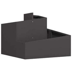 vidaXL Garden Planter Black 60 x 60 x 50 cm Cold-rolled Steel