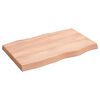 vidaXL Table Top Light Brown 80x50x(2-6) cm Treated Solid Wood Live Edge