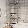 vidaXL Folding Shower Enclosure ESG 80x140 cm Black