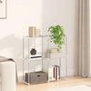vidaXL Tubular Shelf with Storage White 86 x 27 x 90 cm Aluminium