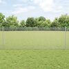 vidaXL Fence with Post Silver 0.8 x 25 m Steel