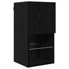 vidaXL TV Wall Units 8 pcs Black Oak Engineered Wood