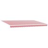 vidaXL Retractable Awning Red and white 500 x 300 cm Fabric, Metal