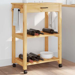 vidaXL Kitchen Trolley "MONZA" 60x40x88,5 cm Solid Wood Pine