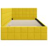 vidaXL Corner Bed Frame with Headboard Yellow 90 cm x 200 cm Velvet