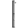 vidaXL Solar Shower with Shower Head and Faucet 40 L Black and Silver
