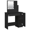 vidaXL Dressing Table with LED Black 86.5x35x136 cm