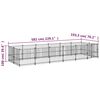 vidaXL Outdoor Dog Kennel Steel 11.26 m&sup2;
