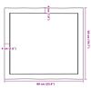 vidaXL Table Top 60x50x(2-6) cm Untreated Solid Wood Live Edge