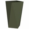 vidaXL Planter 2 pcs Olive Green 40 x 40 x 75 cm Steel