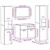 vidaXL Bathroom Furniture Set with Door 4 pcs Old Wood Engineered Wood