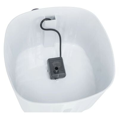 TRIXIE Flower Pet Drinking Fountain White and Grey