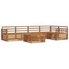 vidaXL Outdoor Sofa Set 6 pcs Natural