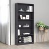 vidaXL 5-Tier Book Cabinet Grey 80x24x175 cm Engineered Wood