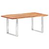 vidaXL Dining Table with Live Edges Solid Acacia Wood 200 cm 3.8 cm