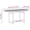 vidaXL Garden Dining Table (120-170)x80x75 cm Solid Acacia Wood