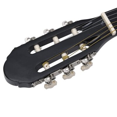vidaXL Classical Guitar for Beginner with Bag Black 4/4 39"
