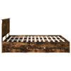vidaXL Bed Frame with Drawer Smoked Oak 180 x 200 cm Engineer Wood