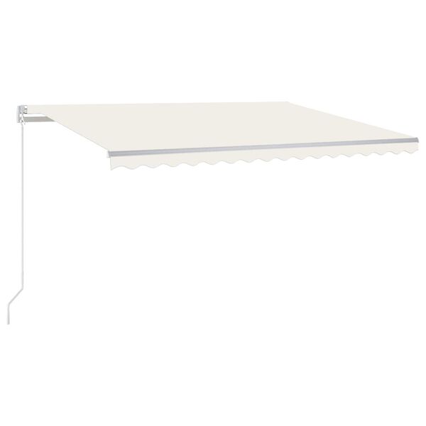vidaXL Manual Retractable Awning 450x300 cm Cream