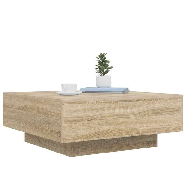 vidaXL Coffee Table Sonoma Oak 80x80x31 cm Engineered Wood