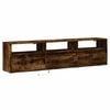 vidaXL TV Wall Cabinet with LED Smoked Oak 180x31x45 cm