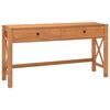 vidaXL Desk with 2 Drawers 140x40x75 cm Teak Wood